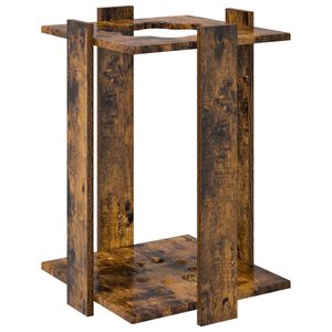 vidaXL Biljartkeu standaard Bewerkt hout 42 x 43 x 60 cm Gerookt eiken