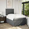 vidaXL Boxspring met matras stof donkergrijs 120x190 cm