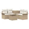 vidaXL Bankstel 6 st 4-Aantal zitplaatsen Beige en Cr&egrave;me Wit