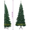 vidaXL Kunstkerstboom hoek 180 cm PVC groen