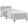 vidaXL Boxspringbed met hoofdeinde Lichtgrijs 90 x 200 cm Fluweel