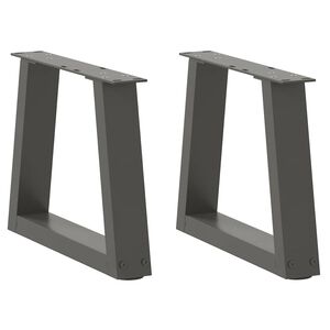 vidaXL Salontafelpoten 2 st V-vormig 30x(30-31,3) cm staal antraciet