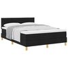 vidaXL Boxspringbed met matras met hoofdeinde Zwart 140 x 190 cm Stof
