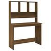 vidaXL Bureau met schappen 110x45x157 cm bewerkt hout bruineikenkleur