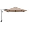 vidaXL Tuinparasol Taupe 248 x 248 x 148 cm Polyester en staal