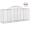vidaXL Schanskorven 50 st gewelfd 200x50x80/100 cm ijzer