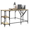 vidaXL Bureau 139x139x75 cm bewerkt hout sonoma eikenkleurig