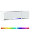 vidaXL TV-kast met LED Wit 140 x 34 x 40 cm Bewerkt hout