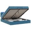 vidaXL Ottoman Bed met Matrassen en LED Donkerblauw 140 x 190 cm