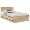 vidaXL Bedframe met lade Sonoma Eiken 120 x 200 cm Ingenieurshout