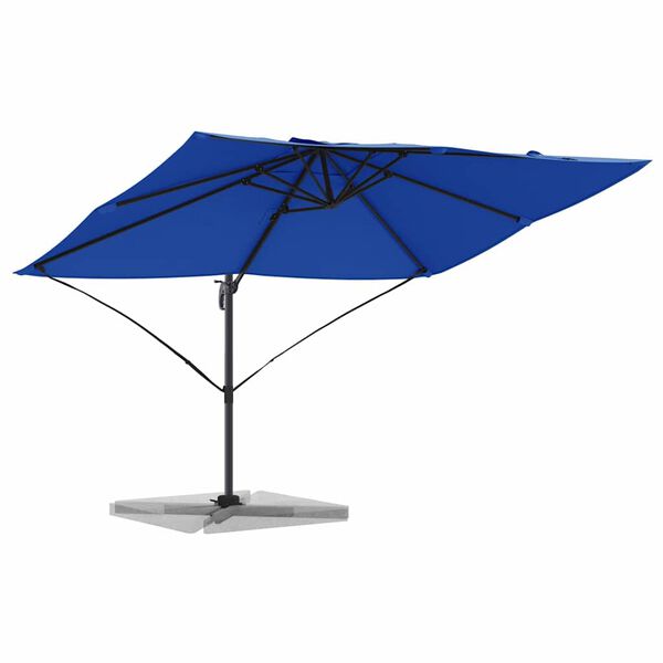 vidaXL Cantilever Roma parasol Blauw en Zwart 352 x 251 x 260 cm