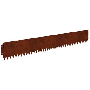 vidaXL Gazonrand 20 st 103 x 15 cm Staal Roestkleurig