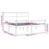 vidaXL Seniorenbed met hoofdbord massief hout