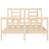 vidaXL Bedframe met hoofdbord massief hout