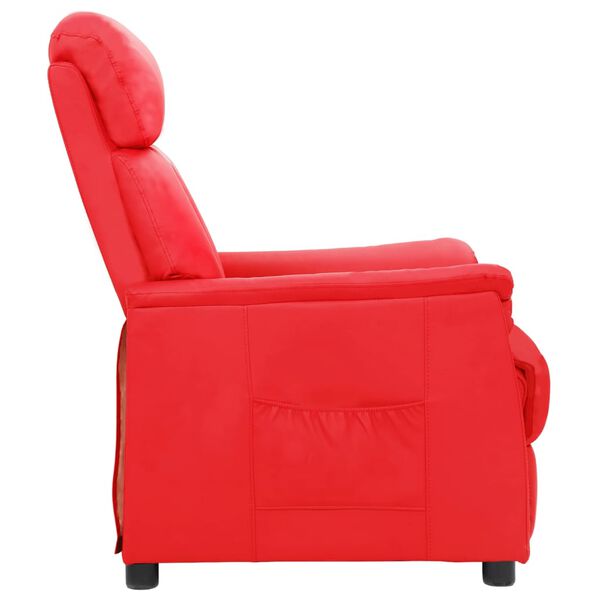 vidaXL Fauteuil verstelbaar kunstleer rood