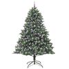 vidaXL Kunstkerstboom met 300 LED Groen 240 cm PVC en Plastic en Staal