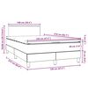 vidaXL Boxspring met matras en LED fluweel donkerblauw 120x210 cm