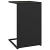 vidaXL Bijzettafel C-vormig 40x35x60 cm poly rattan zwart