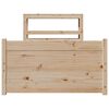 vidaXL Bedframe met hoofdbord massief grenenhout 75x190 cm