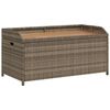 vidaXL Opbergbank 100x50x52 cm poly rattan en acaciahout grijs