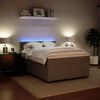 vidaXL Boxspring met matras fluweel lichtgrijs 140x200 cm
