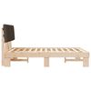 vidaXL Bedframe met Gevoerd Hoofdgedeelte Taupe 140 x 190 cm