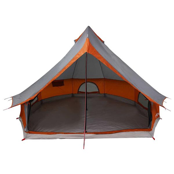 vidaXL Familie Tipi Tent met dak Grijs en Oranje 400 x 346 x 250 cm
