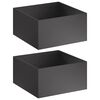 vidaXL Plantenbak 2 st Zwart 100 x 100 x 40 cm Koudgewalst staal