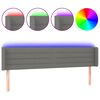 vidaXL Hoofdbord LED 183x16x78/88 cm stof donkergrijs