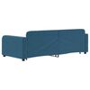 vidaXL Slaapbank met onderschuifbed 90x200 cm fluweel blauw
