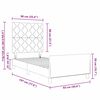 vidaXL Bedframe met hoofdeinde Zwart 90 x 190 cm Stof