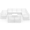 vidaXL 12-delige Loungeset massief grenenhout wit