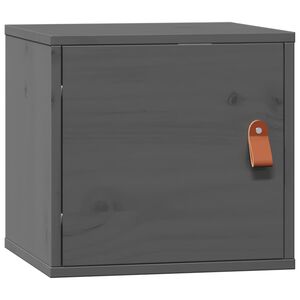 vidaXL Wandkast 31,5x30x30 cm massief grenenhout grijs