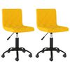 vidaXL Eetkamerstoelen draaibaar 2 st fluweel mosterdgeel