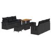 vidaXL Tuin Sofa Set Zwart poly rattan