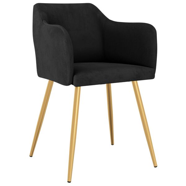 vidaXL Eetkamerstoelen 2 st fluweel zwart
