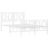 vidaXL Bedframe met hoofd- en voeteneinde metaal wit 120x200 cm