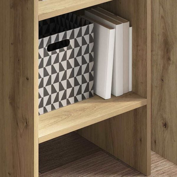 vidaXL Boekenkast Artisan Eiken 40 x 35 x 180 cm Bewerkt hout