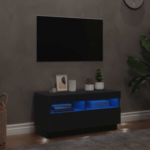 vidaXL Tv-meubel met LED-verlichting 80x35x40 cm zwart