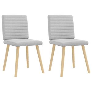 vidaXL Eetkamerstoelen 2 st stof wolk grijs