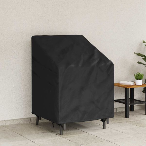 vidaXL Tuinstoelhoes Zwart 75 x 78 x 65 / 100 cm 600D Oxford Stof