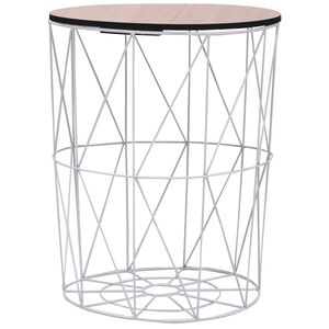 vidaXL Salontafel &Oslash; 47 cm wit