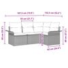 vidaXL Tuin Sofa Set met kussen 4 pcs Bruin poly rattan