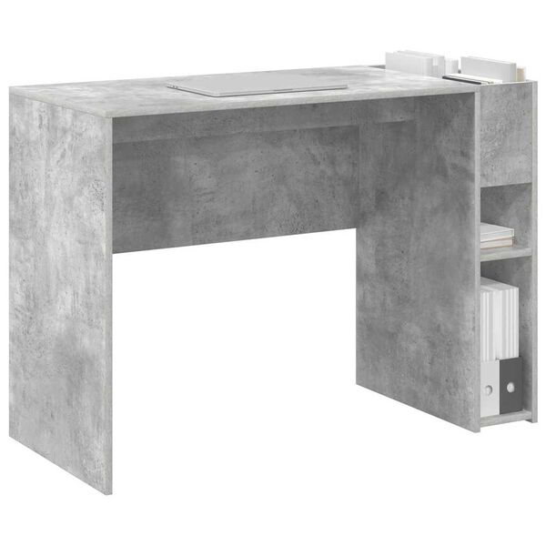 vidaXL Bureau Beton Grijs 109 x 50 x 78 cm Bewerkt hout