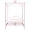 vidaXL Hemelbedframe metaal roze 120x200 cm