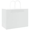vidaXL Papieren zakken 50 st met hengsels 32x17x25 cm wit