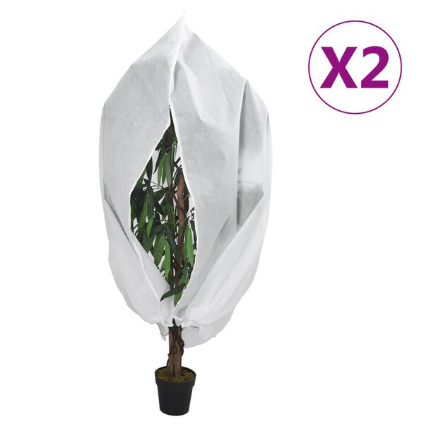 vidaXL Plantenhoes met ritssluiting 2 st 70 g/m&sup2; 3,14x2,5 m