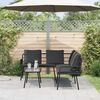 vidaXL Tuinbankenset met kussen 2 pcs Zwart poly rattan