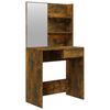 Kaptafel met spiegel 130x50x132,5 cm grijs sonoma eikenkleurig Kaptafel met spiegel 130x50x132,5 cm grijs sonoma eikenkleurig