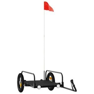 vidaXL Fietstrailer 122x53x31 cm ijzer zwart